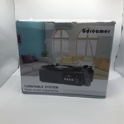 Udreamer Vinil Récord Player Bluetooth With USB Digital FM Radio 