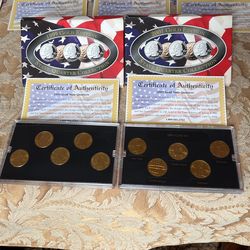 1999 And 2001 State Quarter Collections Including Gold And Platinum