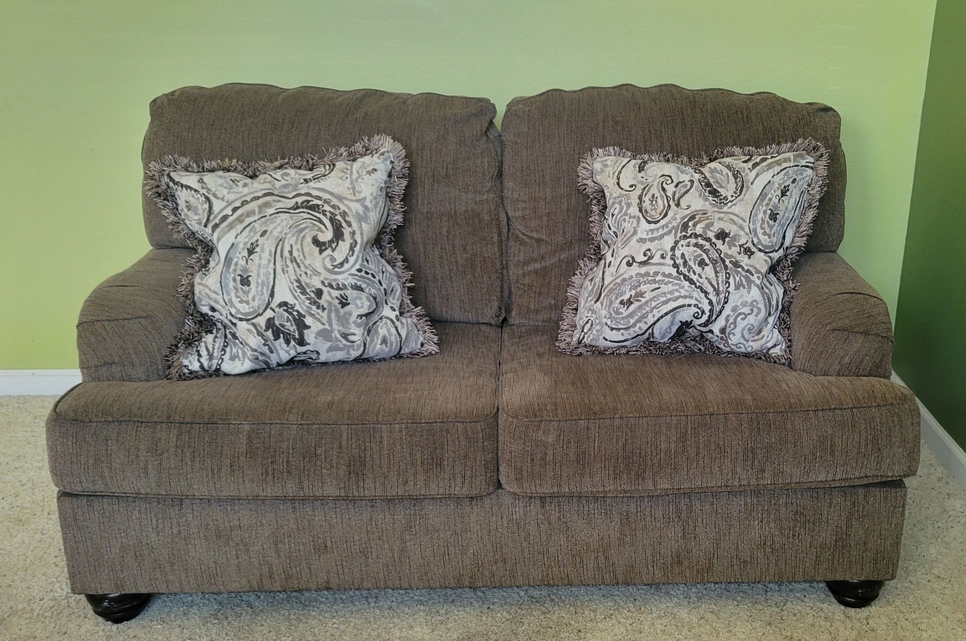 Brown Loveseat In Good Condition!