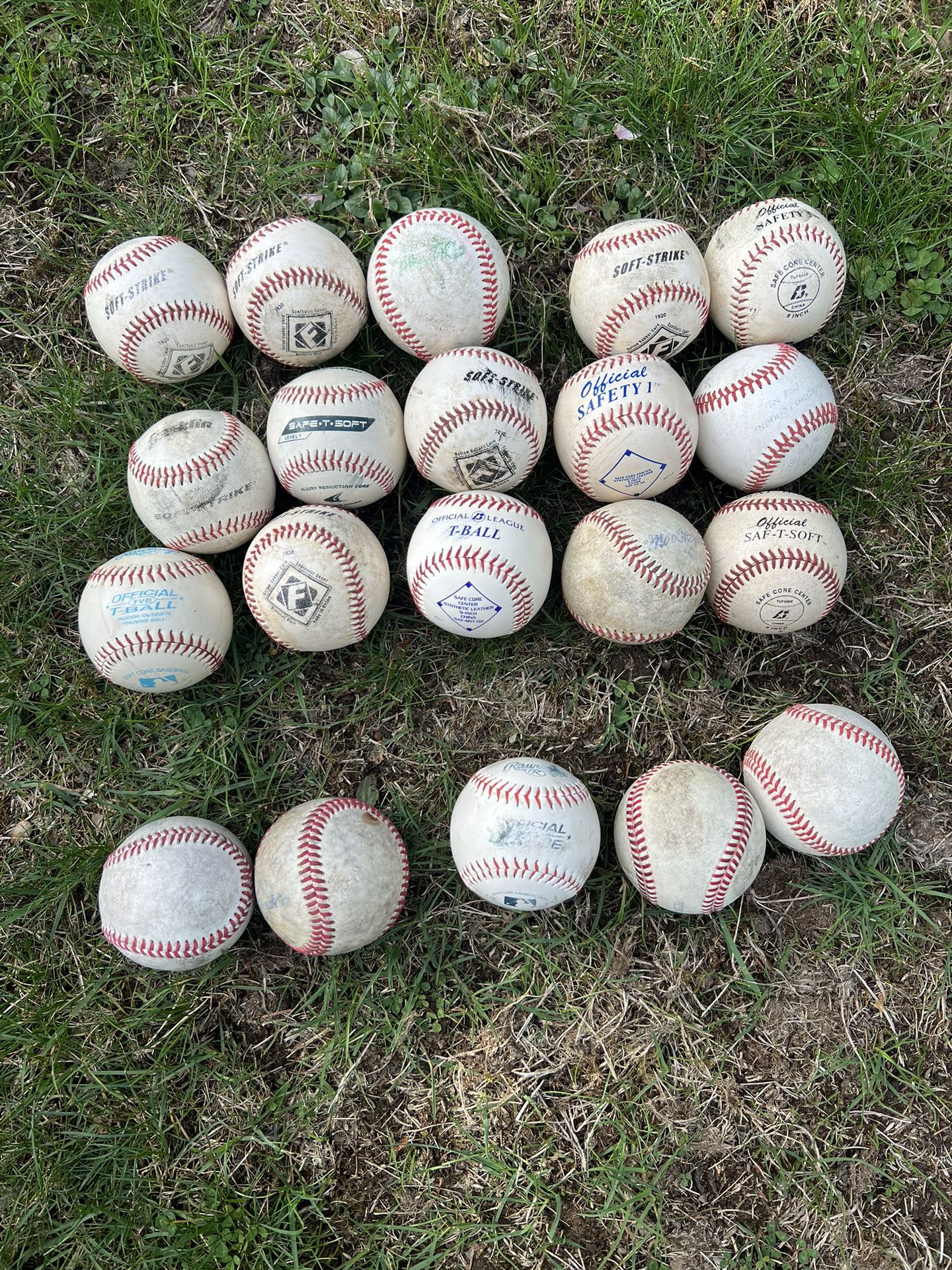 20 Baseballs Total - 15 Are Safety Balls