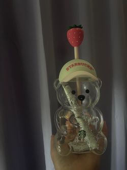 Pink Bearista Glass Cold Cup (Starbucks)