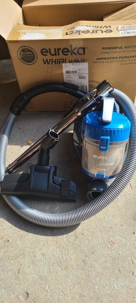 Eureka Whirlwind Bagless Canister Vacuum Cleaner, Lightweight Vac for Carpets and Hard Floors, w/Filter, Blue