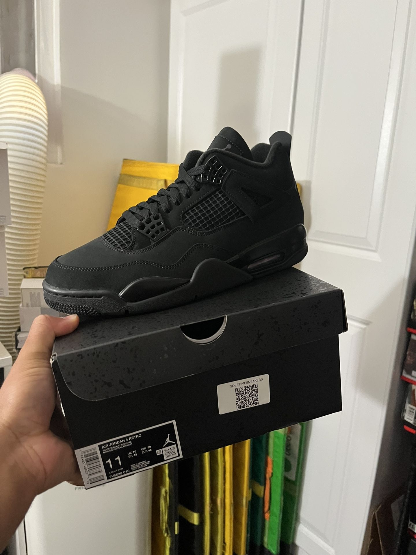 nike air jordan 4 black cat size 11 deadstock ds brand new og all included