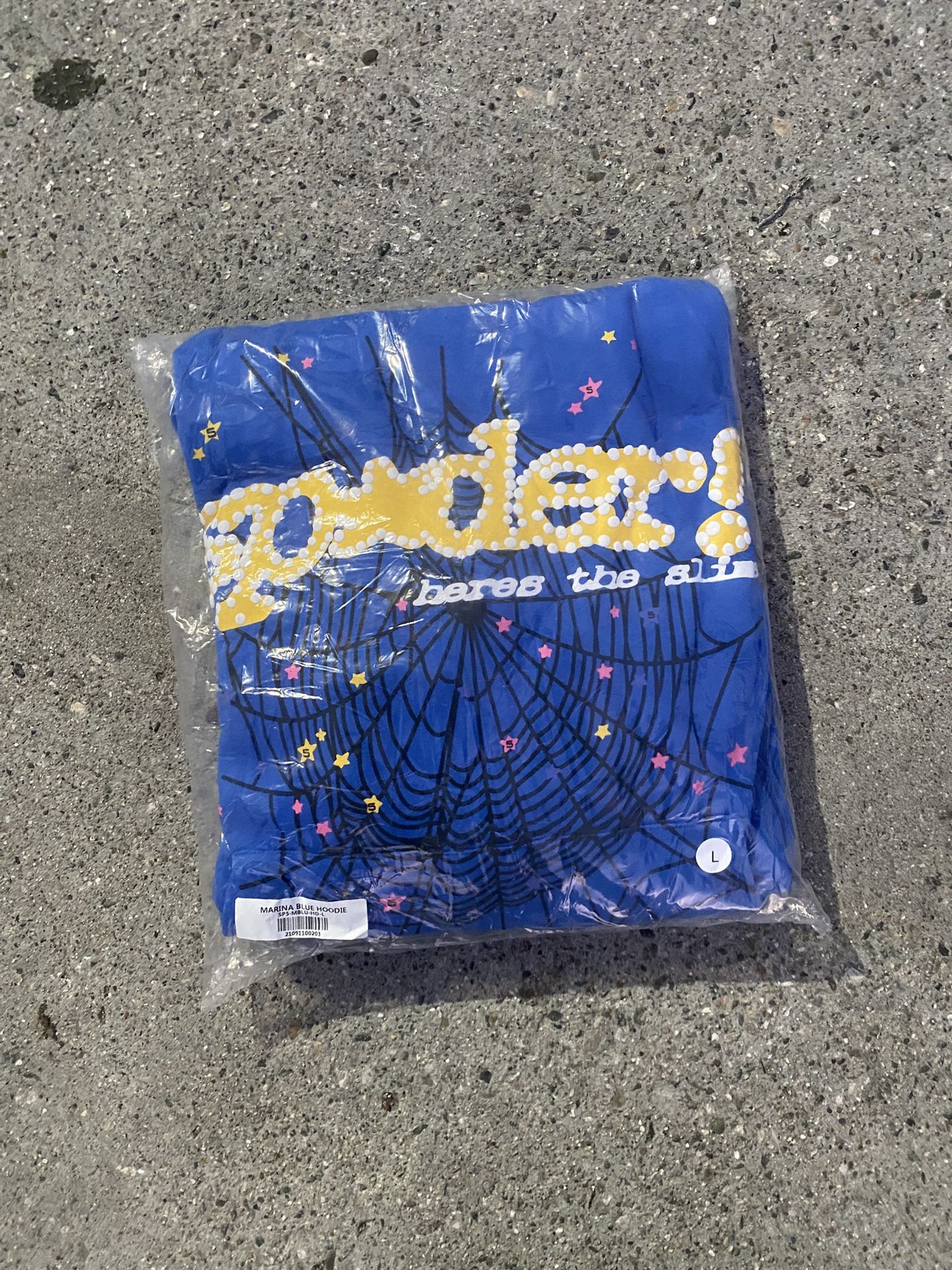 Spider Tc Blue Hoodie Size Large