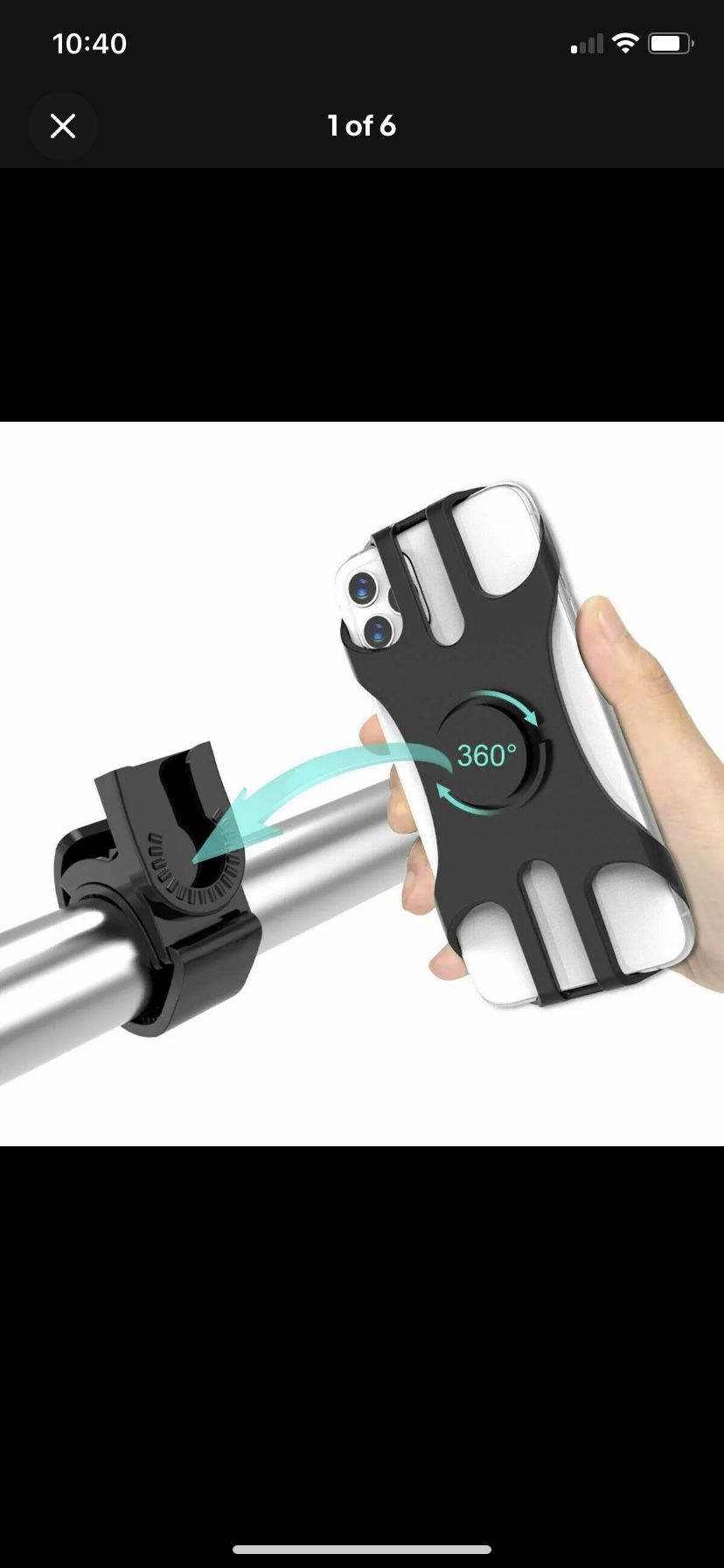 Bicycle Bike Phone Holder Bracket Mount for Handlebar detachable 360 degree