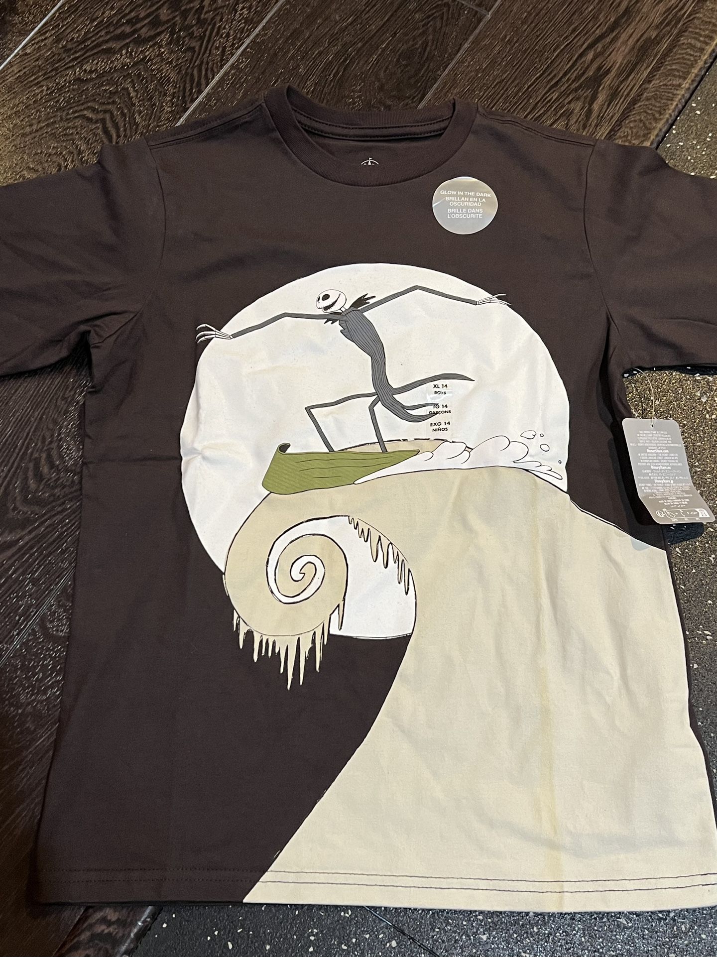 Boys' The Nightmare Before Christmas Jack Skellington Surfing Short Sleeve XL