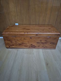 Vintage cedar blanket chest