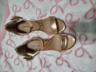 Torrid Rose Gold Ankle Strap Sandals