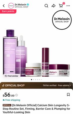 Dr.Melaxin Calcium Skin Longevity 5-Step Routine Set
