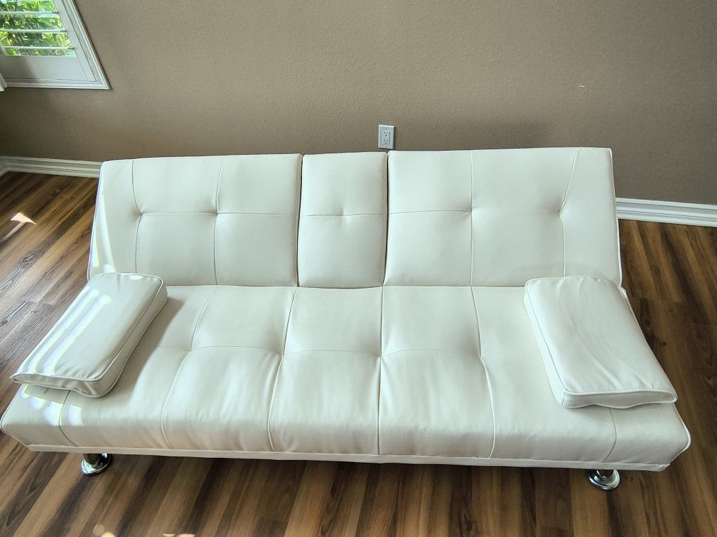 Modern Faux Leather Sofa 