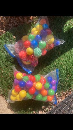 Lot of 2 bags with plastic balls, ball pit balls $10 for all