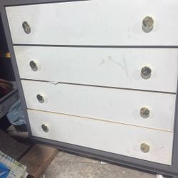 Cajonera 5 Cajones De Madera Blanco Con Gracia