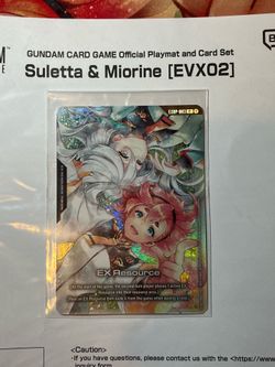 Gundam TCG Suletta Miorine Playmat and Promo