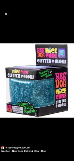 NeeDoh Nice Cube Glitter & Glow Squishy – Original