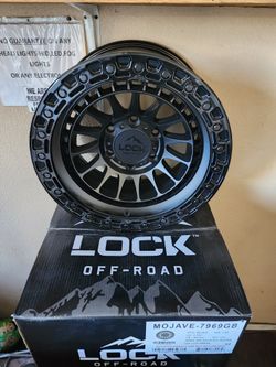 17" LOCK OFF-ROAD WHEELS 265 70 17 TIRES SILVERADO SUBURBAN AVALANCHE TAHOE SIERRA