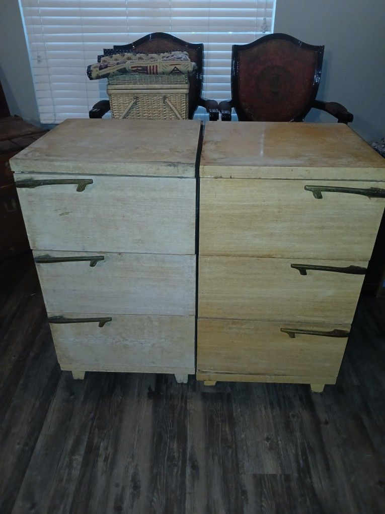 Mid Century Pair Of Dressers in Need Of TLC 