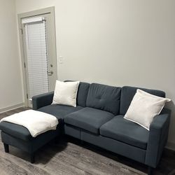 L Shaped Couch w/ Movable Ottoman 