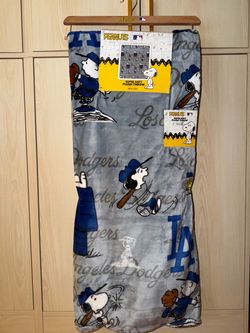 NEW LA Dodgers x Peanuts Snoopy Plush Blanket 60x70 💙⚾️