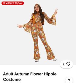 Women 70s Hippie Costume - Medium