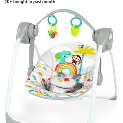 Portable Baby Swing,  Activity Mat, Some Baby Girl Clothes 3-6 Mo.  $40