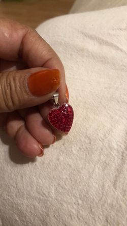 Red Crystal Heart Pendant