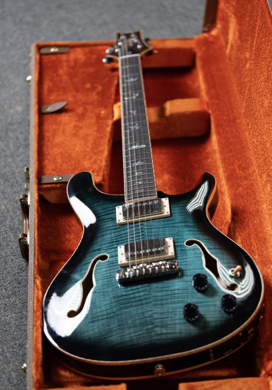 PRS SE Hollowbody II Piezo Electric Guitar Peacock Blue