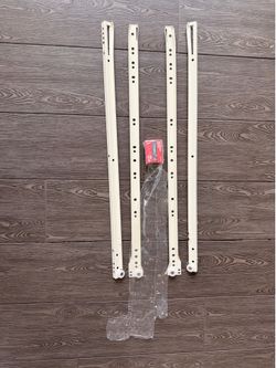 Brand New 1-Pair Cream/White Bottom-Mount Drawer Slides (4-Piece Set with out Screws)