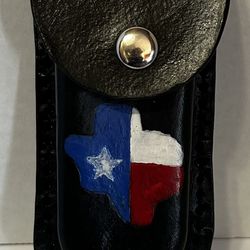 Leather Multi-Tool Belt Holder / Funda de cuero para herramientas múltiples con cierre de broche.