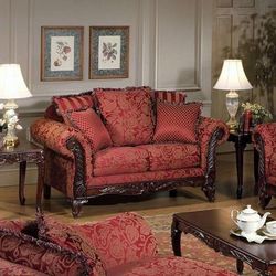 Royal red couch and Loveseat set