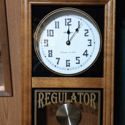 Vintage Seth Thomas Westminster, Ava Maria Regulator Wall Clock With Pendulum 