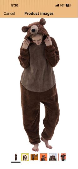Snug Fit Unisex Adult Onesie Pajamas, Flannel Cosplay Animal One Piece Halloween Costume Sleepwear Homewear
