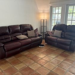 Two Couches With Reclining Seat 