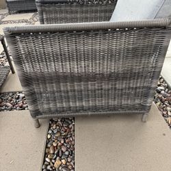 Target Project 62 Wicker Outdoor Patio Set With Gray Cushions 
