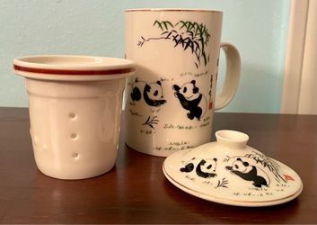 Playful Pandas Covered Ceramic Cream Mug