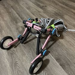 Brand New Adjustable Dog Wheelchair For Back Legs, Assist Small Pets With Paralyzed Hind Limbs To Recover Their Mobility- XS Pink