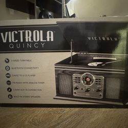 *New* Victrola Quincy Vinyl/CD/Bluetooth/Aux