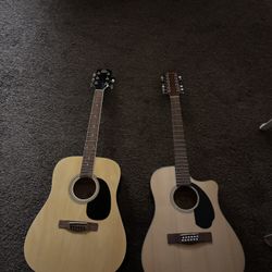 Fender 12 String New No Scratches, Clean And The Rogue 6 String Has Some Scratches