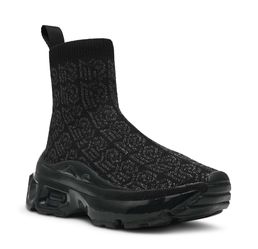 Steve Madden Flyby Black Glitter Sock Sneakers – Women’s Size 10