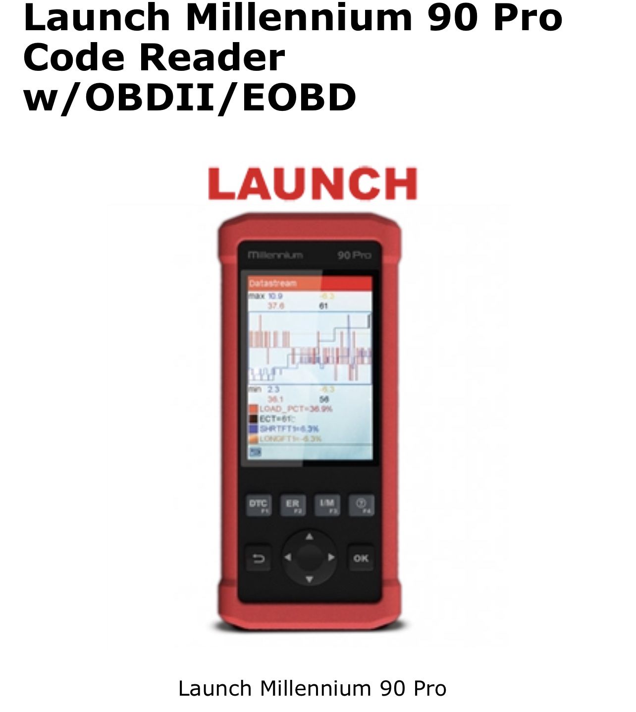 Millennium, Pro diagnostics Reader