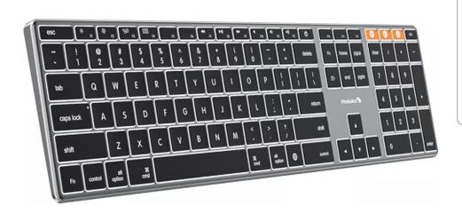 ProtoArc Backlit Wireless Keyboard for Mac, K110-A Aluminum Full Size Ultra Slim