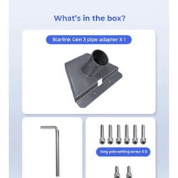 Starlink gen 3 pipe adapter ($15)