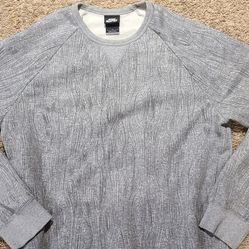 NIKE SB Men's Gray Cotton Sweatshirt in Wood Pattern  Size XL