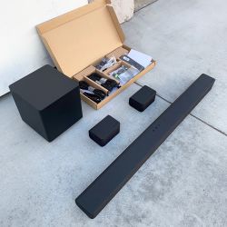 $140 (New) Vizio V-series 5.1 home theater sound bar dolby audio, bluetooth, wireless subwoofer, remote control (v51x-j6)