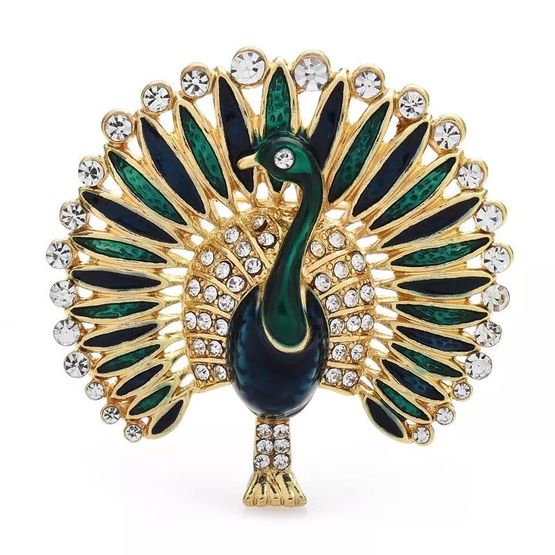 Wuli&baby Multicolor Enamel Peacock Brooch Pins For Women And Men Winter Fashion Jewelry Animal Brooches Gift Message me if you are interested in a