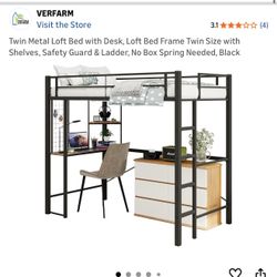  Twin Loft Bed In Black