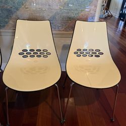 Calligaris Jam Sled base dining chairs, made in Italy - Repaired