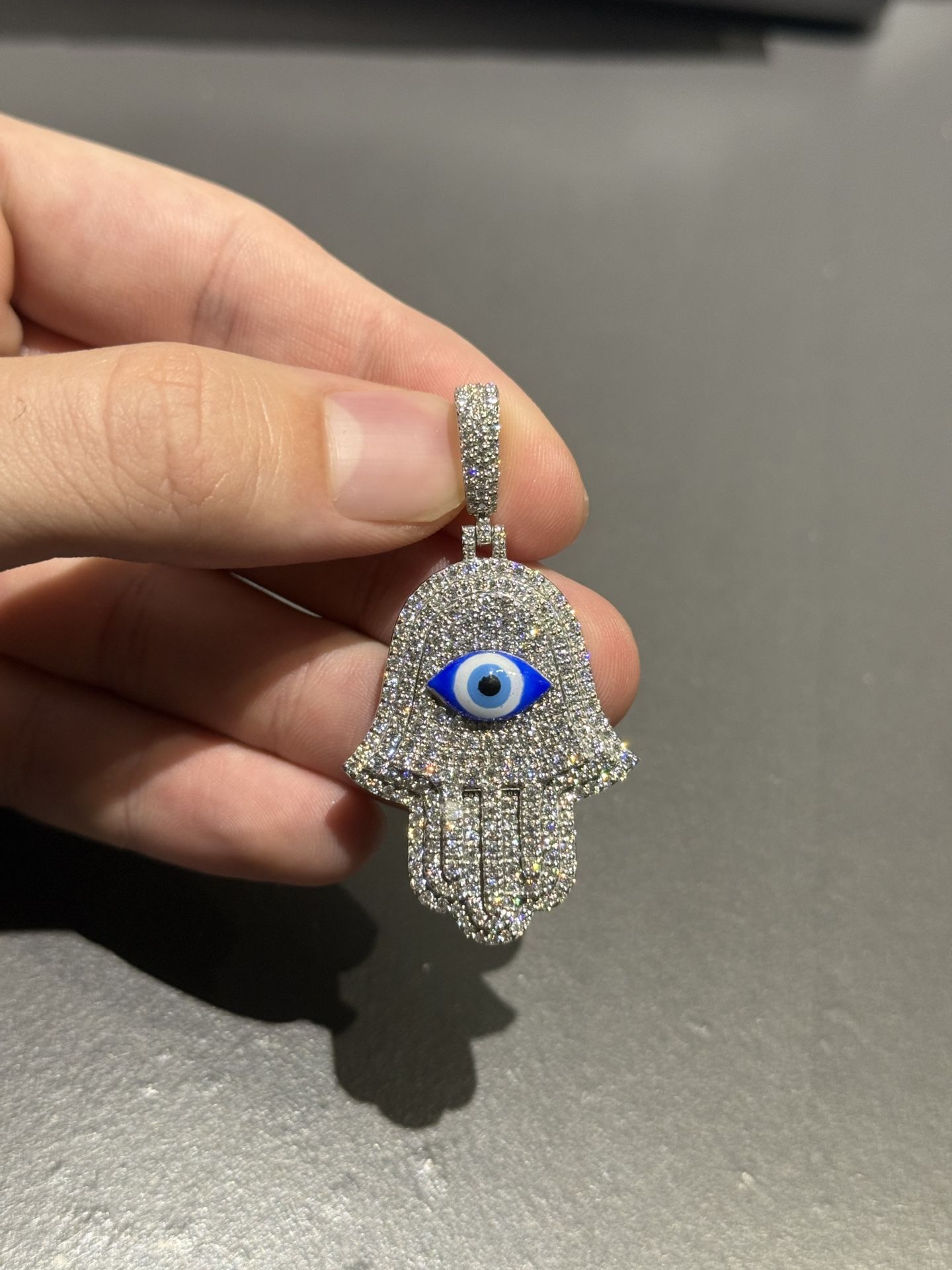 Evil Eye Pendant Iced Out VVS1 Custom