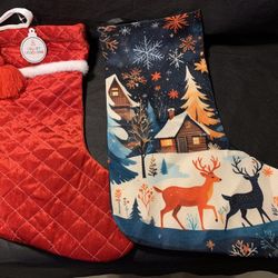 2 New Cute Stockings For Christmas 