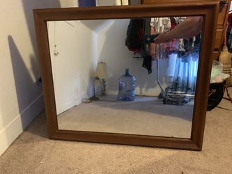 Solid wood old full mirror