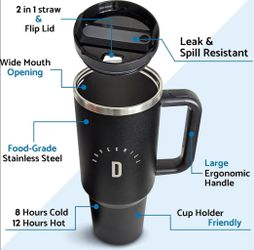 (Pack of 200) 40oz tumbler comes with two straws (one plastic and one stainless), one straw brush, and a white straw stopper. Stainless Steel Mug, Vac